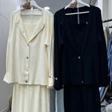 Fongt Autumn New Women's Pure Color Lazy Leisure Long-Term Set