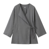 Spring Kimono Cross Coat 6078572 Casual Pants 5057572-Outfit