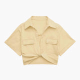 New Elastic Blended Multi-Color Short Style Shirt 7385036-Outfit