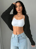 Fongt New Loose Knitted Cardigan Short Sweater Shawl Jacket