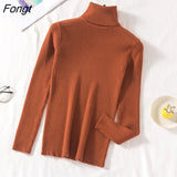 basic turtleneck bottomed sweater women tops woman soft warm slim black white pullover knitted sweaters Jumper pull