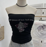Fongt Diamond Tector Tset Coat Outside Wearing Bra Mat Babes Wrapped Bra Short Open Umbilly Printed Vest 8031