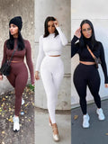 Fongt # 2025 Autumn And Winter New Women's Casual Two-Sleeves Of Sleeves Of Long Sleeve Sports Set