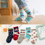 Pairs/lot 1 to 10 Years Spring Autumn Cute Rabbit Socks On Girls Fashion Car Pattern Socks For Boys Soft Children's