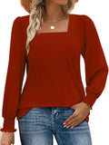 Fongt And Autumn 2025 New Striped Side-Laceed Leaf Cuff Bubble Long Sleeve T-Shirt