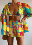 Fongt Fashion Casual Print Three-Piece Women's Clothing