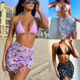 Fongt Outer Single Swimsuit Bikini 2023 New Swimsuit Women's Split Swimsuit Swimsuit Three-Piece B212W-Outfit