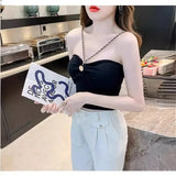 Fongt Chain Sling Vest Hottie Summer Sexy New Body-Repair Bottom Short