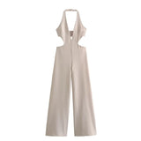 Fongt 2023 New Women's Neck Collar Long Jumpsuit 7901237-Outfit