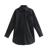 Fongt And Summer 2025 New Ins14 Color Pocket Dress Women's Basic Long-Sleeved Shirt