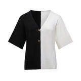 Fongt New Flat-Sleeve V-Neck Sports Knitwear Jacket 4192101