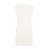 New Stretch Slim Sleeveless Knitted Short Dress 5039644-Outfit