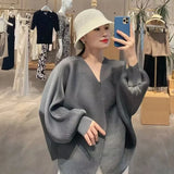 Fongt Women's Short Coat Loose Large Size Women's Spring And Autumn New Bat Shirt Casual Wrinkles Outside The Open Shirt