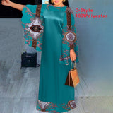 Summer Dress 2022 VONDA Vintage Lace Patchwork Party Long Maxi Dress Beach Sundress Ruffled Vestido Kaftan Robe