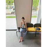 Fongt Retro Print Tset Coat Woman 2025 Summer Pure Temperament Holiday High Waist Half-Dress Skirt Set