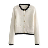 Fongt Spring Button Knitted Cardigan Coat Small Scented Women's Sweater 6427034