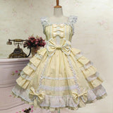 Women Vintage Gothic Bow Lace Flounce Long Sleeve Patchwork Dress Womens Long Dresses Summer-Outfit