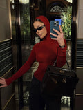 Fongt And Winter New Hooded Tight Coats Fashion Simple Jacket Sweater Women Loose Solid Color Wool