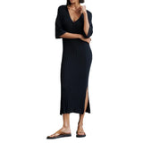 Fongt Ribbed Knitting On Both Sides Of The Short-Sleeved Skirt YF2377-Outfit