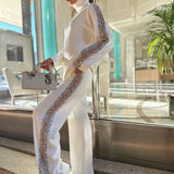 Fongt 2025 New High-Collar Fashion Niche Set Of Trousers Women