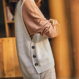 vest solid o neck