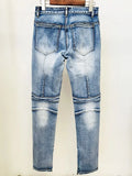 STREET Newest 2023 Fashion Designer Pants Women Elastic Denim Classic Motorcycle Biker