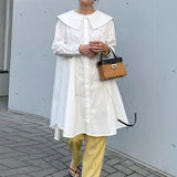 Women Shirt ZANZEA Spring Long Sleeve Blouse Solid Loose Work Blusas Tunic Female Chemise Casual Long Tops