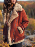Fongt Locomotive Lint Lamb Wool Coat Women's Collar Fur Coat Autumn And Winter Women's Coat