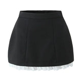 Fongt Homemade New Women's Classic Fashion Fashion Lace Spliced Floral Bud Skirts