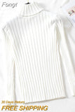 Autumn Winter Long Sleeve Turtleneck Women Sweater Mujer Knitted Thread Pullover Sweater Women Solid Slim Pull Femme