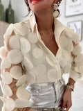 Southeast Asia Station 2024Wish Perspective Net Embroidered Long-Sleeved Shirt-Outfit