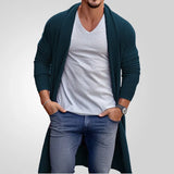Fongt Men's Spring And Autumn Thin Knits Men's Loose Long Wool Coat