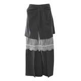 Fongt New Wearing A Variety Of Irregular Skirts Long Lace Three-Piece Casual Pants Set 1766
