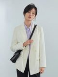 Office Ladies Casual White Blazer Women Spring Black Oversized Blazer Jacket Female Elegant Business Short Green