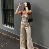 Knit Twisted Tube Top-Outfit
