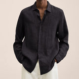 Fongt Explosion Autumn Long Sleeve V-Neck Loose Button Cotton Shirt Shirt