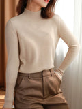 autumn winter chic bottom sweaters women fashion turtleneck pullover slim long sleeve knitted Jumper Soft Warm Pull Femme-Outfit
