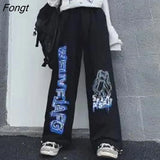 Gothic Pants Streetwear Women Autumn Black Joggers Harajuku Trousers Hip Hop Rock Pants Summer Punk Cargo Pants