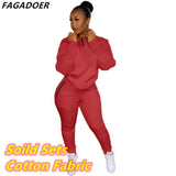 Winter Tracksuits Two Piece Set Pink Letter Print Solid Casual Outfits Zip Sweatshirt + Pockets Pants Set Women Sweat