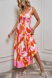 Fongt Shooting 2026Wish Spring Sexy Bareback Print Holiday Wind Sling Dress Woman