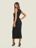 Fongt Famous Wind Sling Dress Sexy Hottie Repair Button Open Design Style Hip Dress