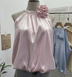 Fongt Shooting French Gold Wind Hanging Shoulder Waistcoat Woman Design Feel Sleeveless Bud Top Loose Shirt 1170