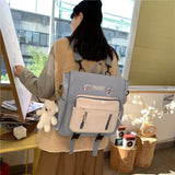 Style Women Backpacks for College Teenager Girls Cute Student Shoulder Bags Lady Kawaii Backpacks Female Preppy
