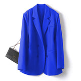 Fongt Small Suit Jacket Female Spring And Autumn Korean Version Loose Temperament Versatile Double Breasted Casual Professional Suit Jacket New-Outfit
