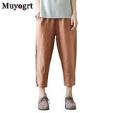 Wide Leg Pants Women Capris Solid Loose Bloomers Fitness Dance Wear Split Trousers Plus Size Pants Elastic