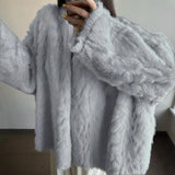 Fongt Cloud Stone Fox Thick Warm Bat Sleeve Fur One-Piece Shawl Woman Lazy Smooth And Environmentally Friendly Coat