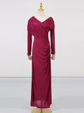 Fongt Vietnamese Style Dress Women 2025 Summer New Fashion Folds Design Long Sleeve