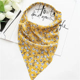 Flower Print Hair Scarf Floral Triangle Bandanas For WomenG Girls 2021 Boho Elastic Hair bands Headband Hair