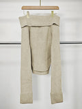 Fongt Spring Season New One-Word Shoulder Sweater Women Comfortable Leisure Temperament Commuting One Word Shoulder Short