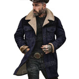 Fongt Autumn And Winter Men's Coat Velvet Jacket Multi-Pocket Zipper Coat